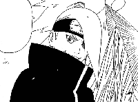 Deidara in his first appearance in the manga.