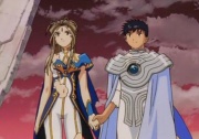 Belldandy and Keiichi at the Gate of Judgement